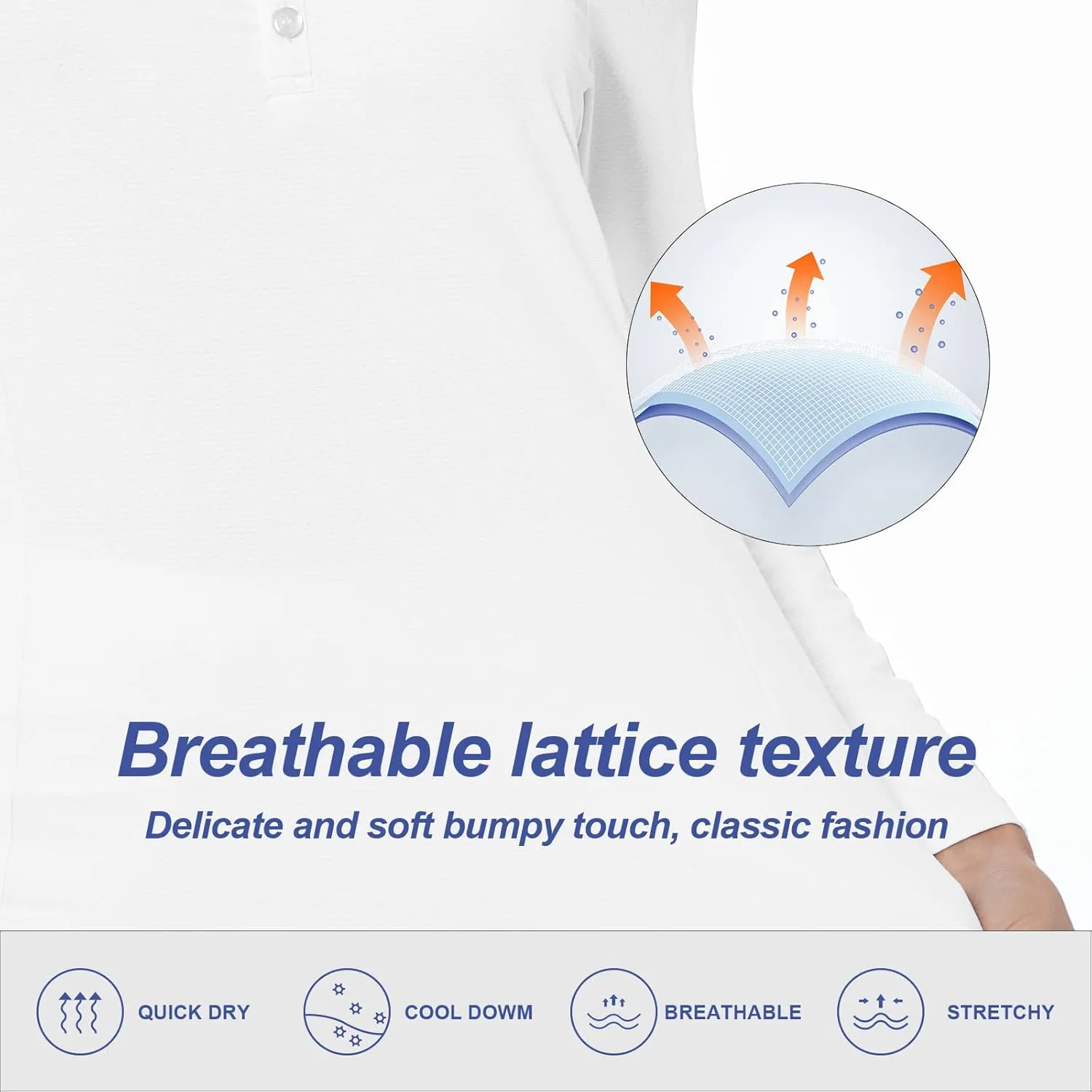 Women's Polo Shirt Long Sleeve Golf Quick Dry T Shirts UPF 50  Athletic Casual Work Shirts Tops for Women