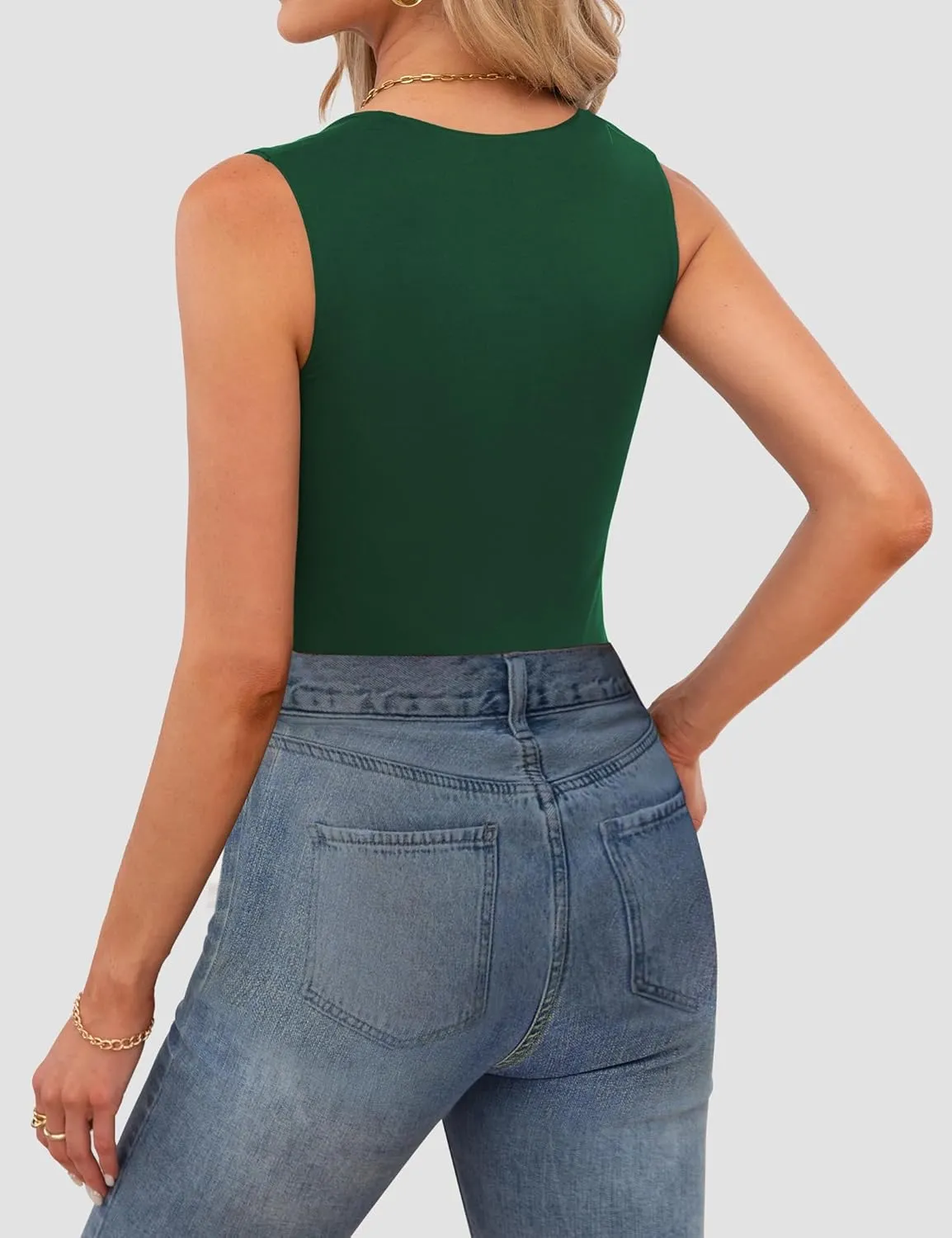 Womens Square Neck Tank Tops Dressy Summer Sleeveless Shirts Sexy Going Out Fitted Trendy Tops T Shirts Blouses