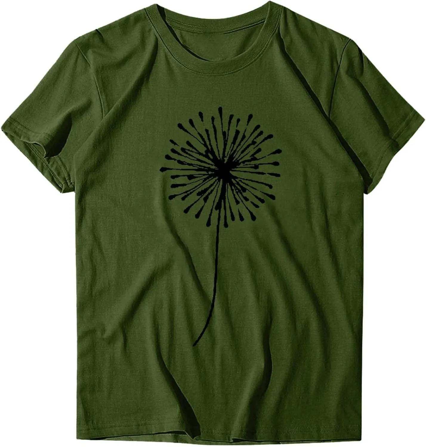 Women's Summer Sunflower T Shirt Flower Graphic Loose Tees Crew Neck Short Sleeve Casual Tops