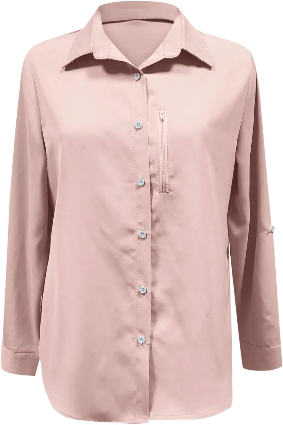 Women's UPF 50 Long Sleeve UV Sun Protection Safari Shirts Outdoor Quick Dry Sun Shirt Fishing Hiking Travel Shirts