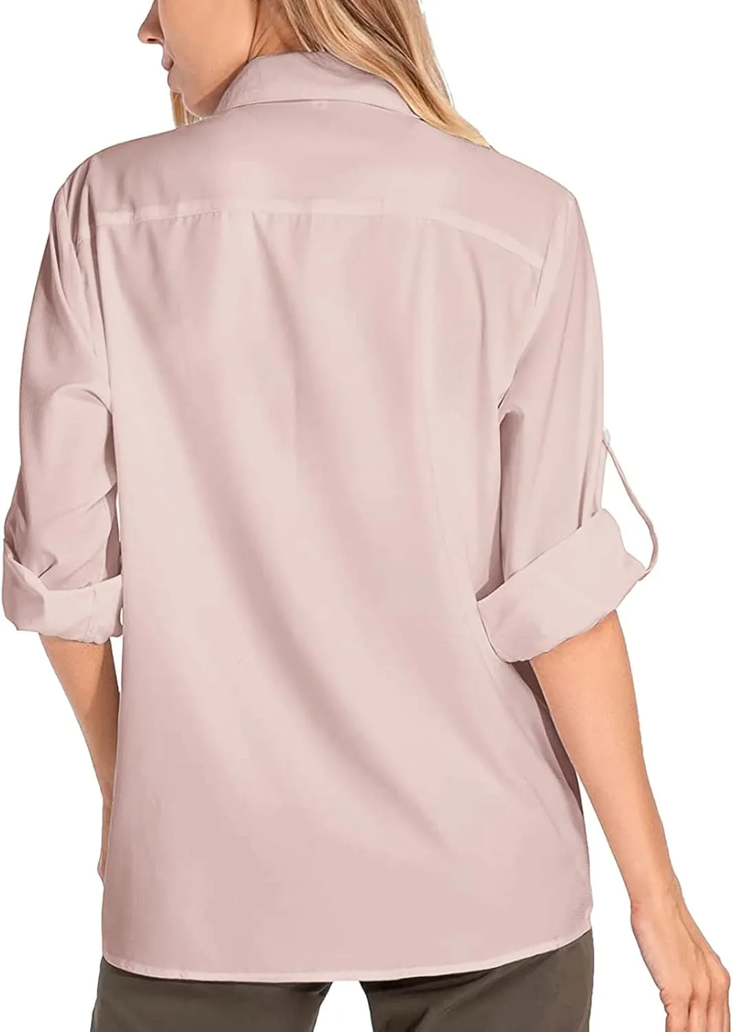 Women's UPF 50 Long Sleeve UV Sun Protection Safari Shirts Outdoor Quick Dry Sun Shirt Fishing Hiking Travel Shirts