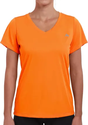 Women's UPF 50  Sun Shirts Dry Fit Athletic Running Long Sleeve T-Shirts V-Neck Performance Tee Top