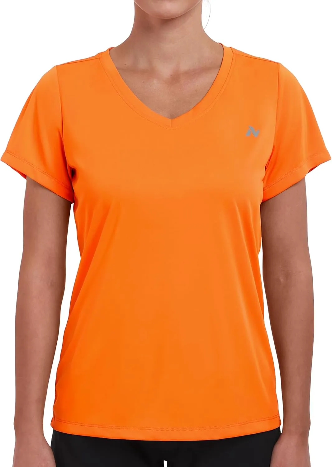 Women's UPF 50  Sun Shirts Dry Fit Athletic Running Long Sleeve T-Shirts V-Neck Performance Tee Top