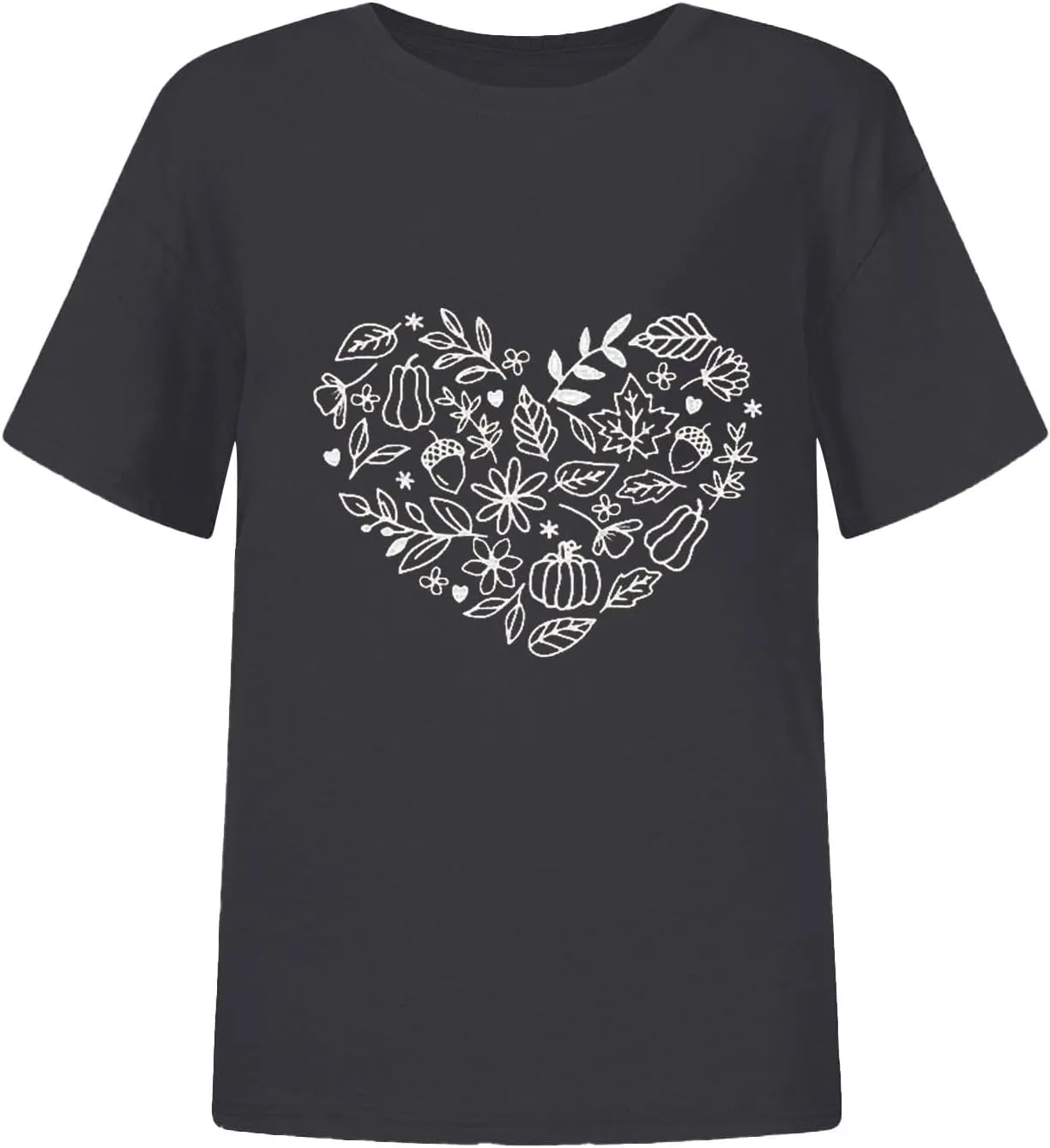 Womens Vintage Flowers T Shirt Boho Wildflower Graphic Loose Tees Cute Summer Short Sleeve Tops