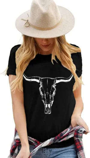 Womens Western Cowgirls Graphic Shirts Teen Girls Cute Country Music Short Sleeve Tshirt Tees