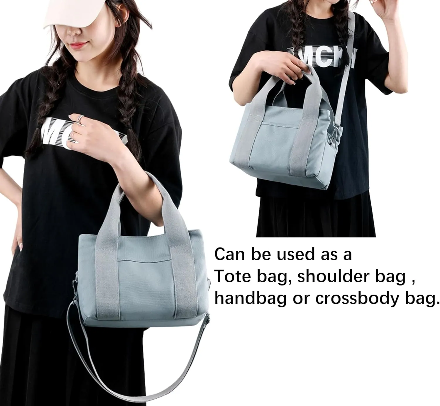 Wxnow Canvas Messenger bags for women,Tote Crossbody Shoulder Bag Satchel Purse