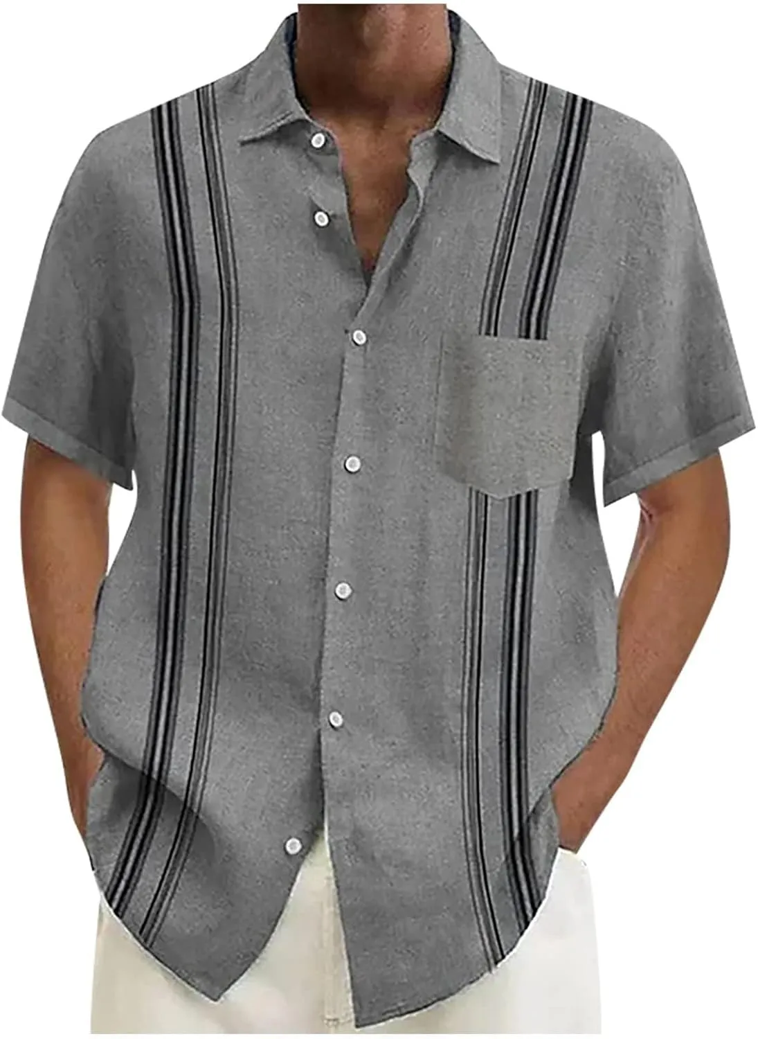 ZYXTIM Hawaiian Shirt for Men Short Sleeve Floral Print Button Down Loose Casual Tropical Holiday Summer Beach Tops Big&Tall